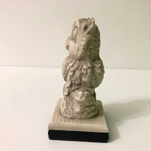 Vintage A Santini Resin Owl Sculpture Classic Figure Made in Italy 4.5 Inch Tall - Picture 4 of 16